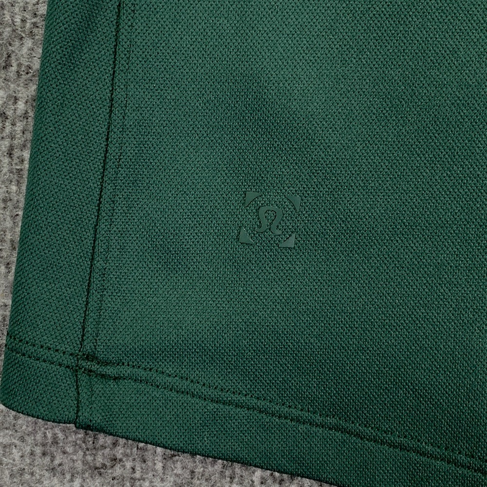Lululemon Polo Shirt Men Extra Large Green Long Sleeve Performance Stretch - Picture 4 of 8